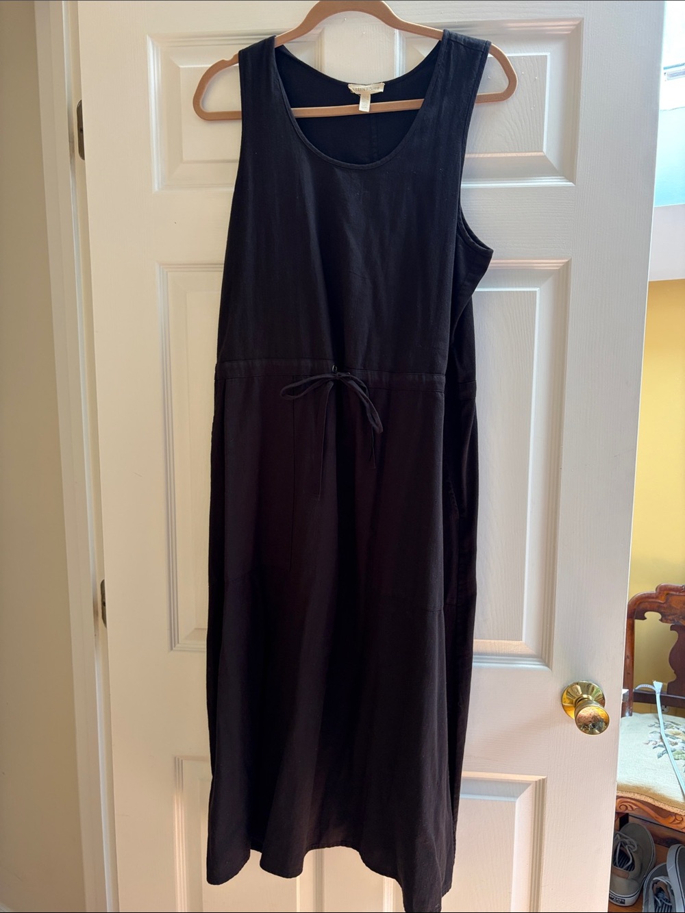 Eileen Fisher Black Sleeveless Midi Dress